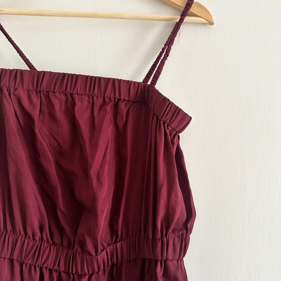 Small Everlane Party-Of-One Jumpsuit in Oxblood - Picture 2 of 5